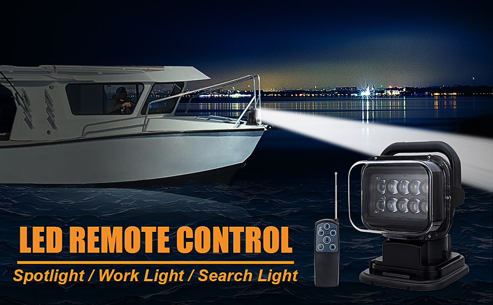 SUPAREE LED Search Light Work Light 50w Radio Remote Control Controlled