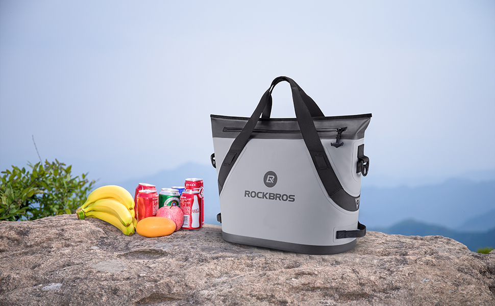 Amazon Com Rock Bros Soft Cooler Portable Large Beach Cooler 36 Can Leak Proof Soft Sided Cooler Insulated Soft Pack Cooler Waterproof For Beach Camping Fishing Floating Outdoor Activities Party Picnic Sports