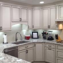 under kitchen lights
