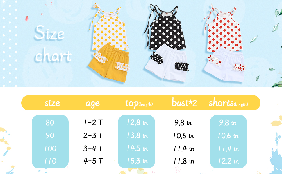 Kid Toddler Girl Summer Clothes Sleeveless Wave Point Vest Top with Fashion Ruffle Shorts Outfit