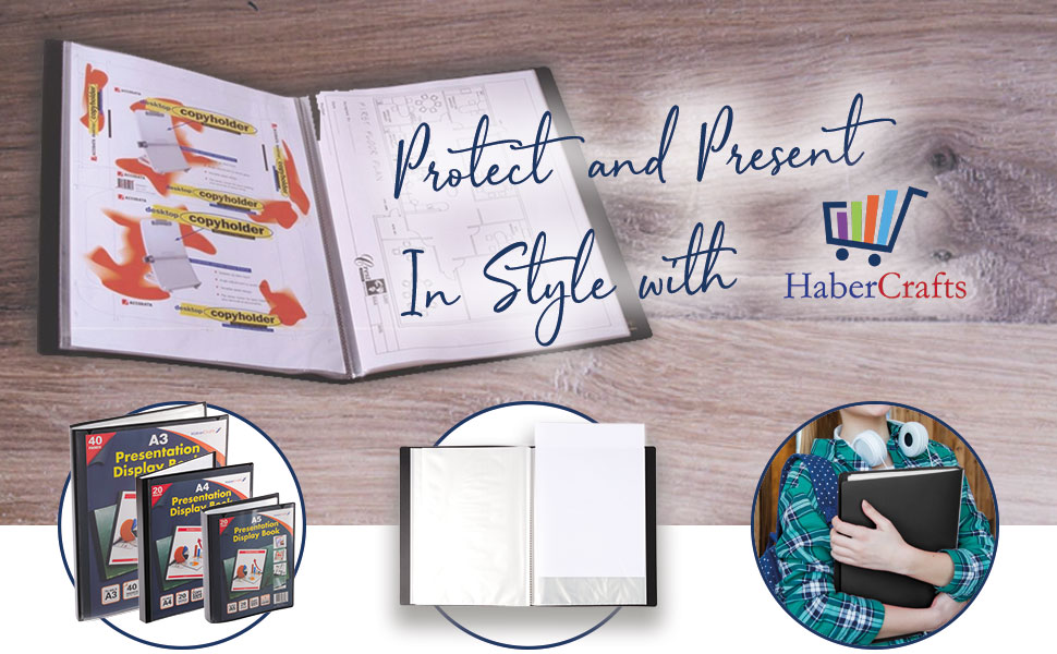 A3 Display Book 40 Pocket Portfolio Presentation Folder Flexi Cover