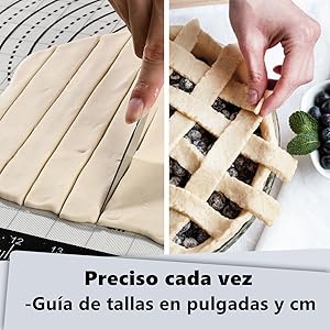 El tamaño del tapete para fondant es de 71 * 51 cm 
