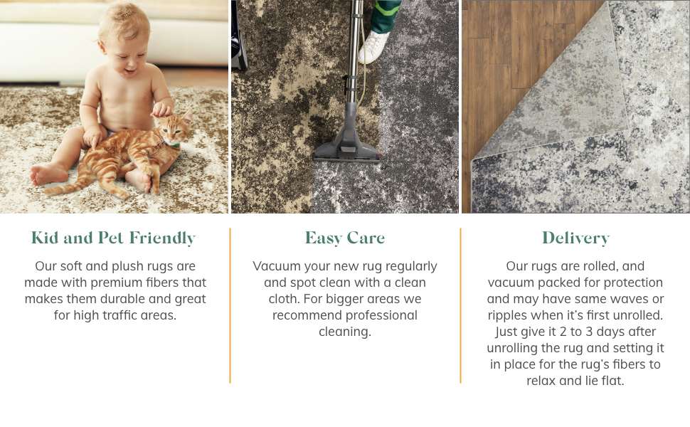 Persian Rugs 6490 Brown 8 x 11 Abstract Modern Area Rug