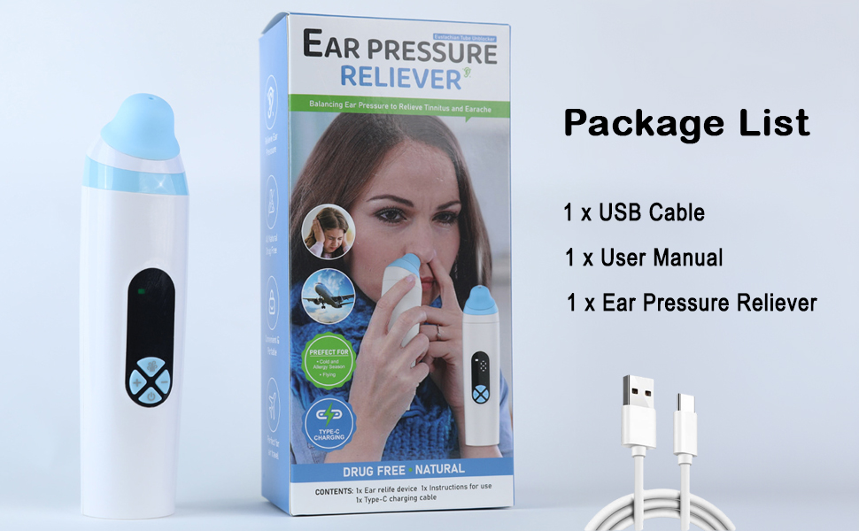 Ear Pressure Relief Device Tinnitus Relief for Ringing Ears 900mAH Rechargable