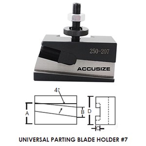 accusize style 7 parting blade holder