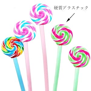 Maydahui 超定番 可愛い キャンディボールペン ジェルボールペン 黒インク 0 5mm 4本セット ペロペロ キャンディ ペン リアルなキャンディデザイン おしゃれ 女子 ボールペン ロリポップ リアル 景品 ゲルインクペン キャンディー プチギフト 食べ物 プレゼント 棒 3d