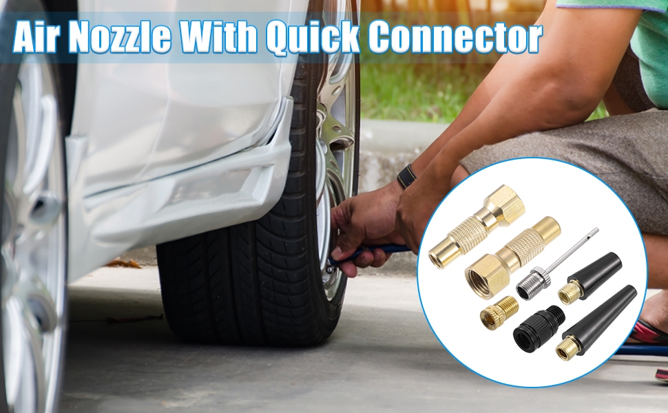 X AUTOHAUX Air Nozzle Kit with Quick Connector Brass Screw
