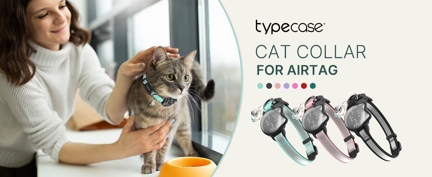 Pet Supplies Cat Collar with Airtag Holder, Breakaway Cat Airtag