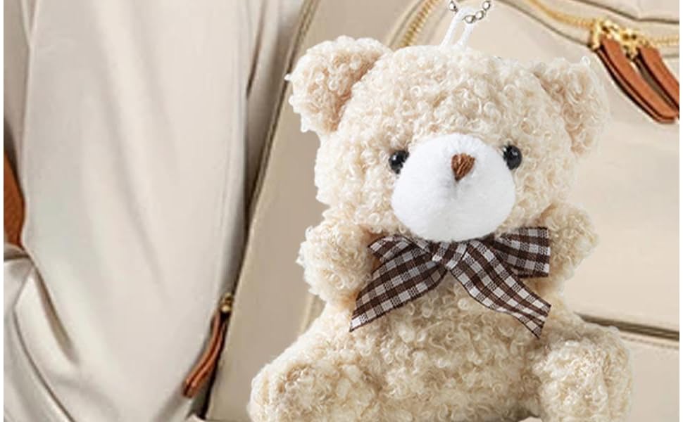 Bear Keychain Charm | Portable Plush Keychain Accessories