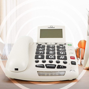 ClearSounds CSC600ER Amplified Corded Phone with Wireless SOS Alarm Pendant