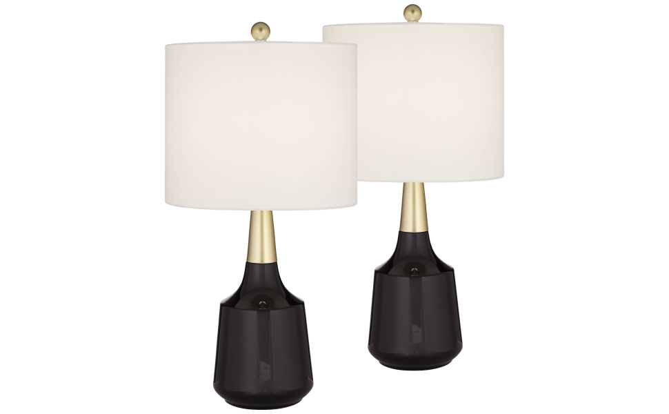 360 Lighting Cutlass Luxe Modern Table Lamps Set of 2 24" High Gold