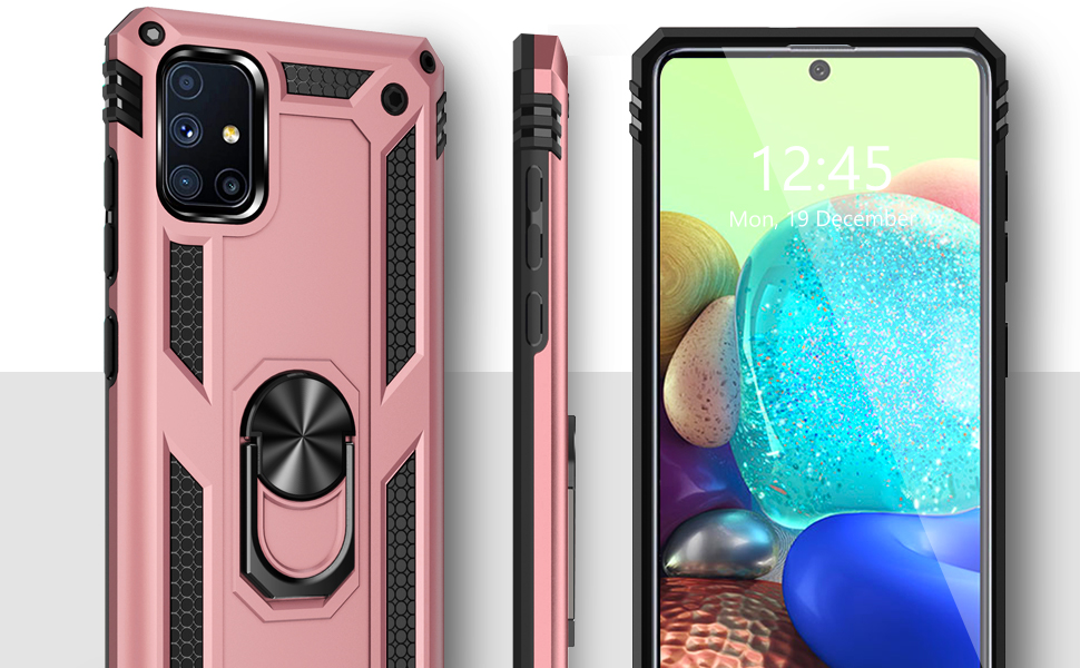 AUPAI for Galaxy A71 5G Case with Glass Screen Protector