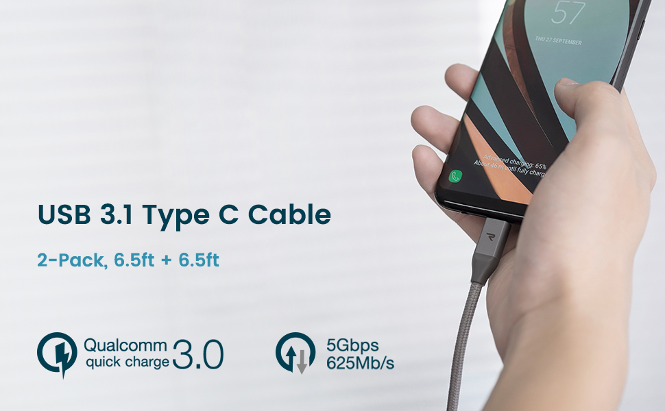 USB-C Cables 2-Pack USB 3.0