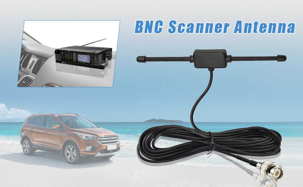 Bingfu VHF UHF BNC Male Scanner Antenna Car Truck Police Scanner