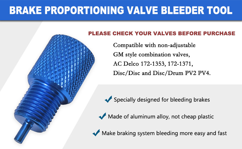 Brake Proportioning Valve Bleeder Tool, Valve Bleeding Tool Compatible