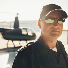 Pilot Wears Sun readers