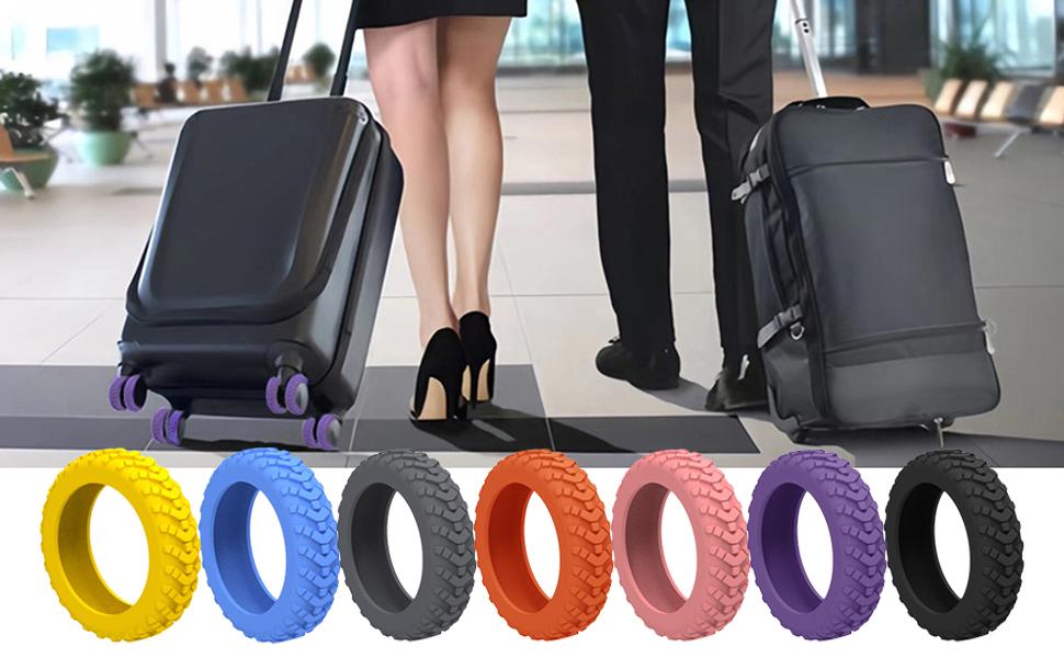 Amazon.co.jp: 8個スーツケース タイヤカバー キャスターカバー