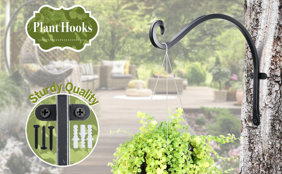 Lifyzoon Hanging Plant Brackets Outdoor 12Inch Hanging