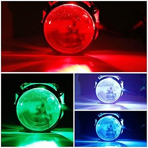 Mini 3.0-Inch H1 Bi-Xenon HID Retrofit Projector Lens RGB LED Demon Eye Kit