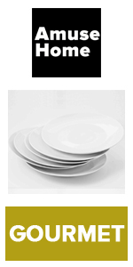 Amuse- Placa de jantar profissional Gourmet Coupe - 26,67 cm - Conjunto de 6