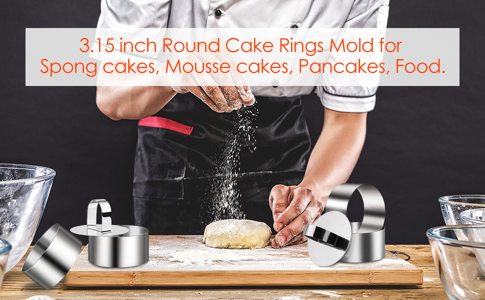 Gutsdoor 4 Pack Food Presentation Rings Stainless Steel