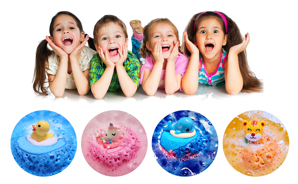 Aofmee Bath Bombs Gift Set for Kids, Handmade Natural Bath Bomb with