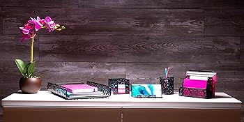 black desk organizer set for women girls teens home office cubicle dorm bedroom college student