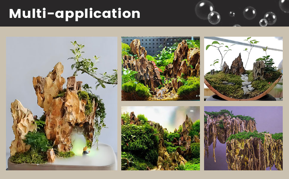 2.5lb Natural Dragon Stones, Aquarium Rocks Decoration Aquascaping Stone Landscaping Model