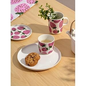 Amazon | マリメッコ Mansikka コーヒーカップ セット (ハンドル