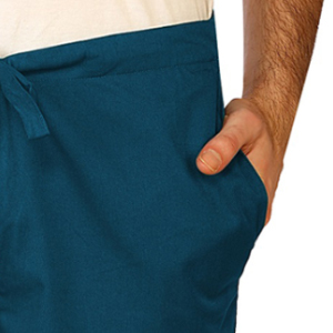 Front slash pockets shown on LifeThreads Classic Collection 3120 Unisex Drawstring Scrub Pant