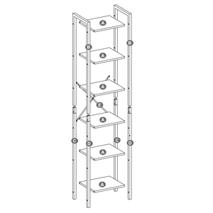 VASAGLE Libreria A 6 Ripiani, Scaffale Per Libri, Libreria Da Terra, Mensole Per Ufficio Studio Soggiorno Camera Da Letto Cucina, 40 X 30 X 187,5 Cm, Industriale, Marrone Vintage E Nero Da SONGMICS 12 1
