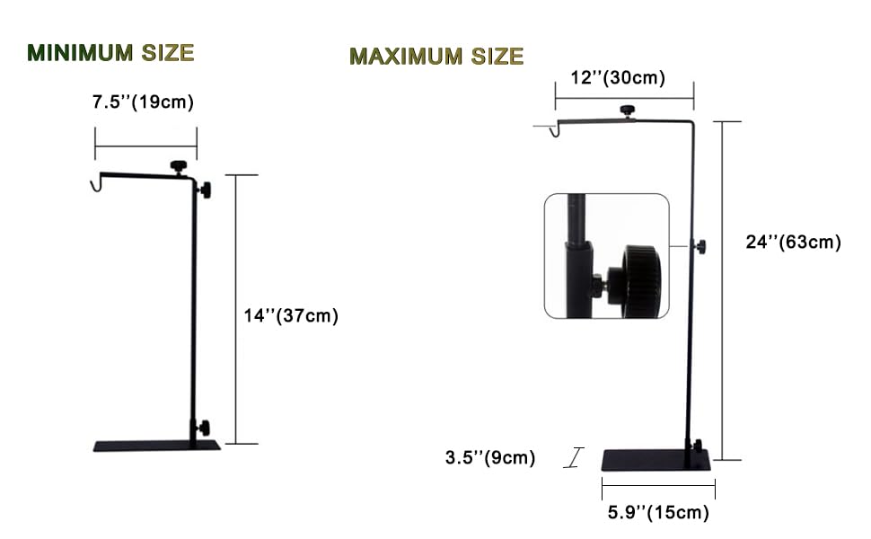 GENASTO Heat Lamp Stand for Reptiles Heat Lamps Reptile