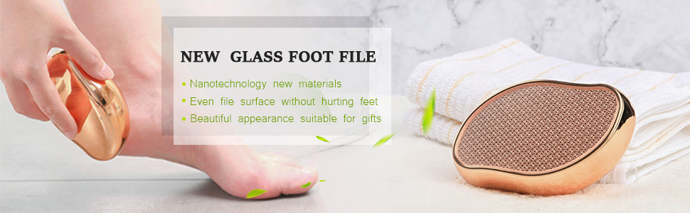 brand new glass foot rasp crystal feet file