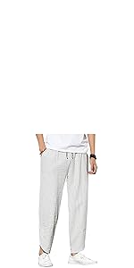 Amazon Fomansh メンズ サルエルパンツ 9分丈 綿麻 無地 ガウチョパンツ カジュアル ワイド ゆったり 夏 ロングパンツ 通販 Amazon Fomansh メンズ サルエルパンツ 9分丈 綿麻 無地 ガウチョパンツ カジュアル ワイド ゆったり 夏 ロングパンツ 通販