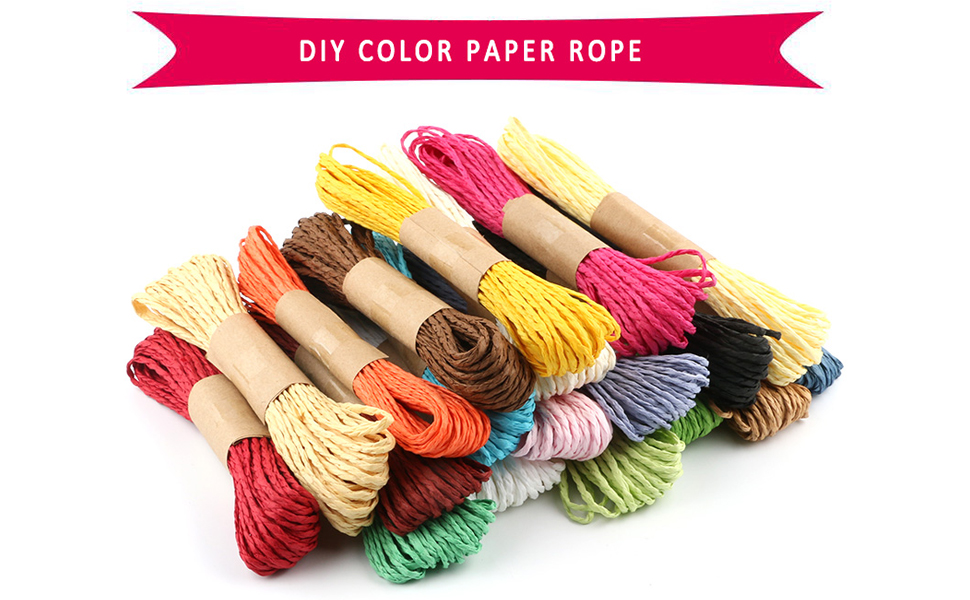 Raffia Stripes Paper String,Twisted Paper Craft String/Cord