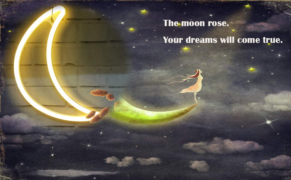 Nordstylee Led Neon Light Sign Moon Cloud Star Lightning Sign Night