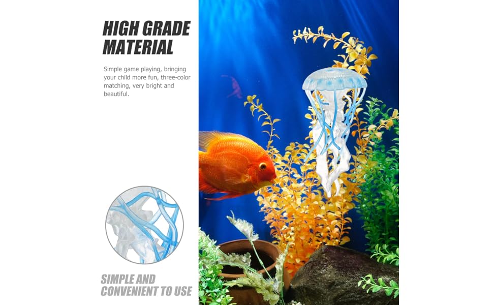 jojofuny Jellyfish Figurines Model Plastic Jellyfish Toy