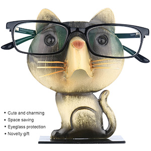 Amazon.co.jp: 眼鏡スタンド メガネホルダー かわいい猫型