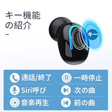 ワイヤレスイヤホン bluetooth 最新  ぶるーとーすイヤホン防水自動再生  マイク付高音質  イヤホン bluetooth