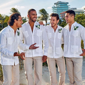 Guayabera wedding shirt Clearance