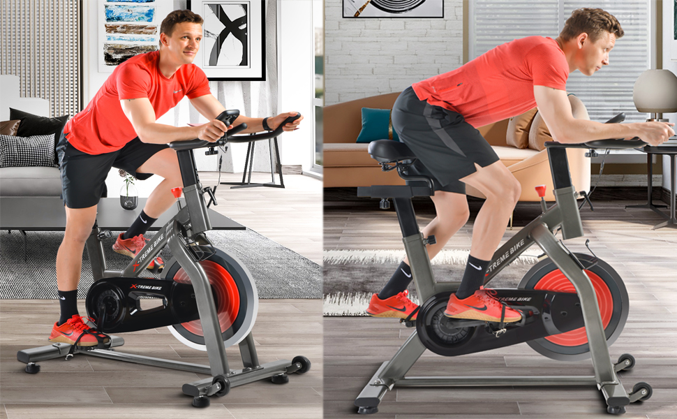 Indoor Cycling Exercise Bike, Red Studio Cycles Machines with
