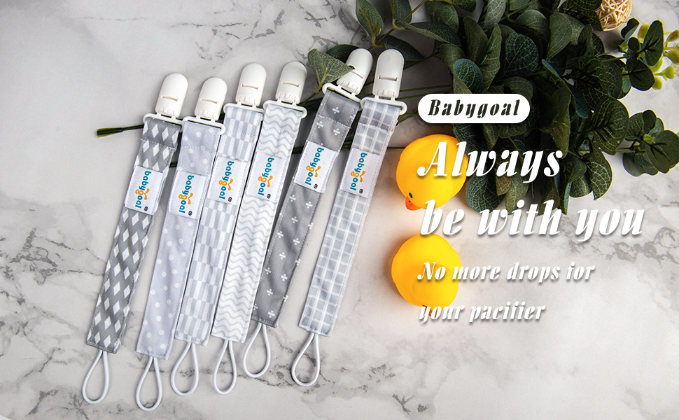 Babygoal Pacifier Clips for Boys, 6 Pack Pacifier Holder