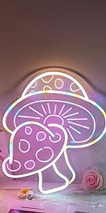mushroom neon sign