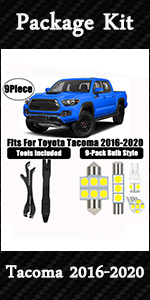 tacoma led interior light kit white package 2016 2017 2018 2019 2020
