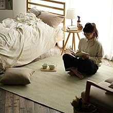 Amazon｜ラグ ヘリンボン (130×185cm) cucan クーカン サンド