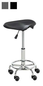 Sattelhocker für Büro Salon Massage Salon Hocker verstellbar Drehhocker Rollhocker gepolstert