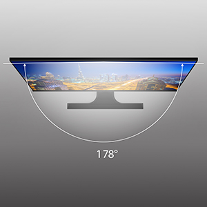 178° Wide viewing angle