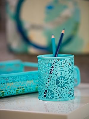 black desk organizer set for women girls teens home office cubicle dorm bedroom college student