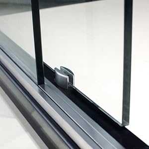 Description Picture 4 of itemDIYHD NBSHOWERS 5FT(152cm) Frameless Sliding Glass Track Barn Shower Door Hardware Kit,Stainless Steel Brushed Satin,No Glass