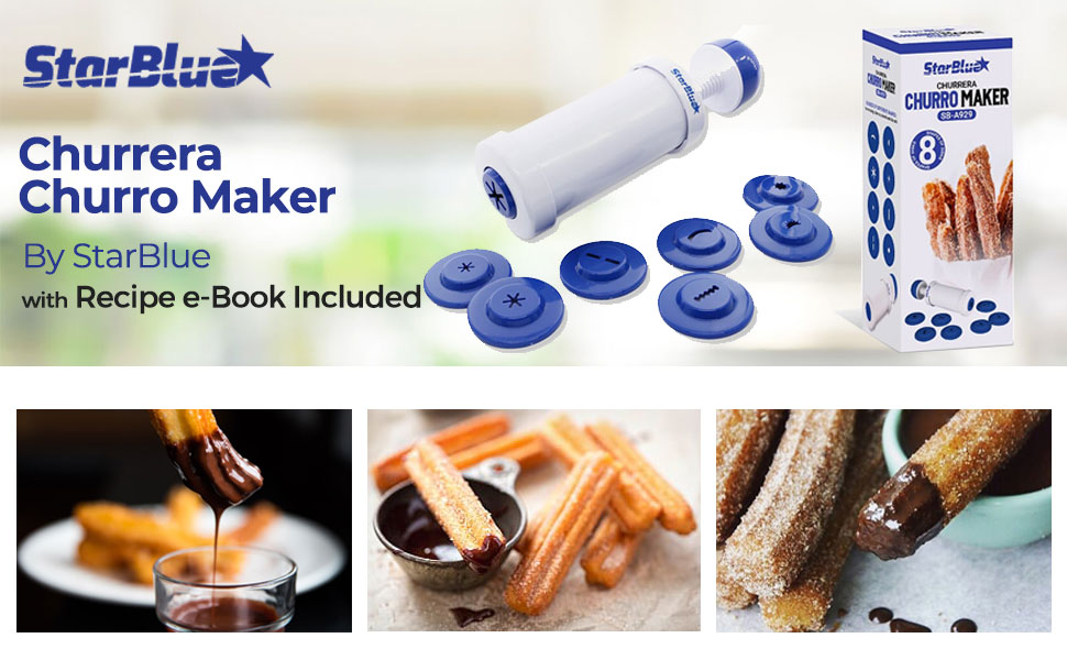 Churrera Churro Maker by StarBlue with Free Recipe eBook Easy Piping